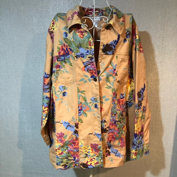 Susan Graver Jackets & Blazers - Susan Graver floral denim